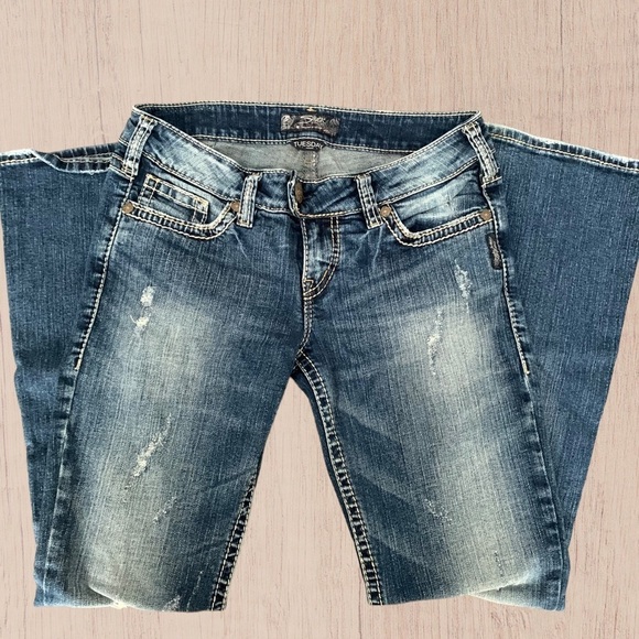 Silver Jeans Tuesday Boot cut 29x31 Medium Wash - Picture 8 of 13